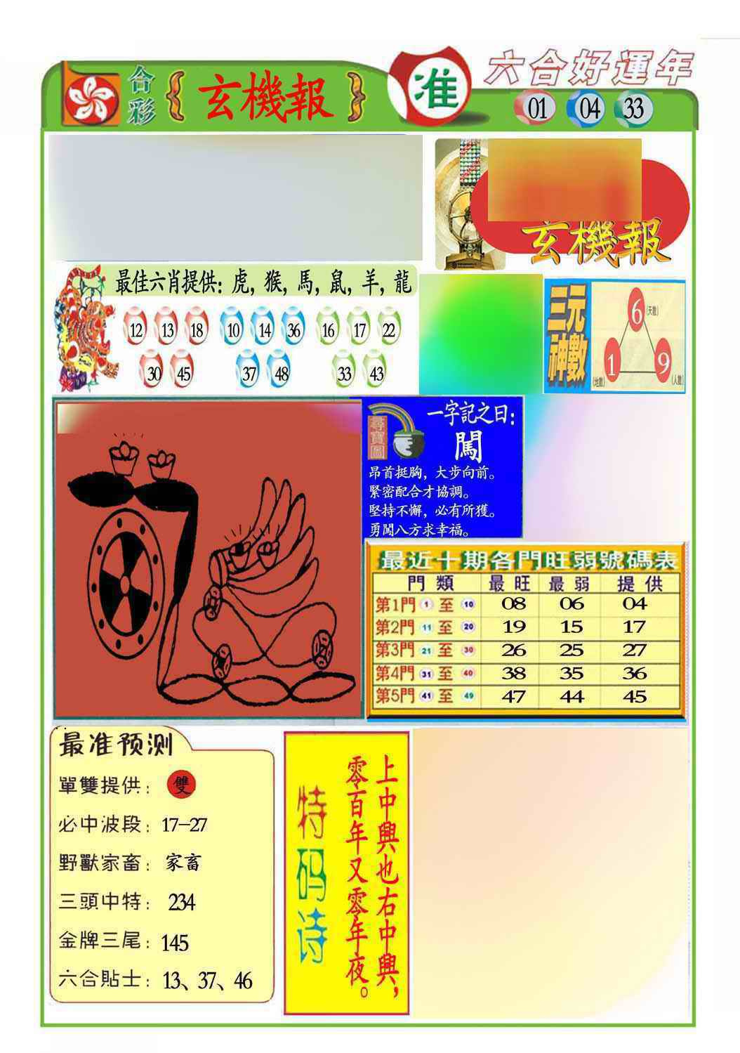 036期马经玄机报(新图推荐)[图]